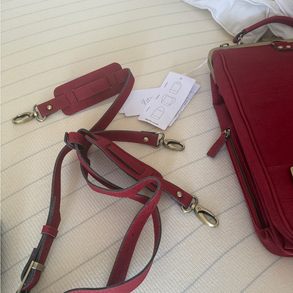 Laflore Paris Red Women's Backpack - Picture 5 of 5